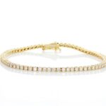 צמיד טניס זהב צהוב עם שיבוץ יהלומים עגולים | ILAIS Jewelry